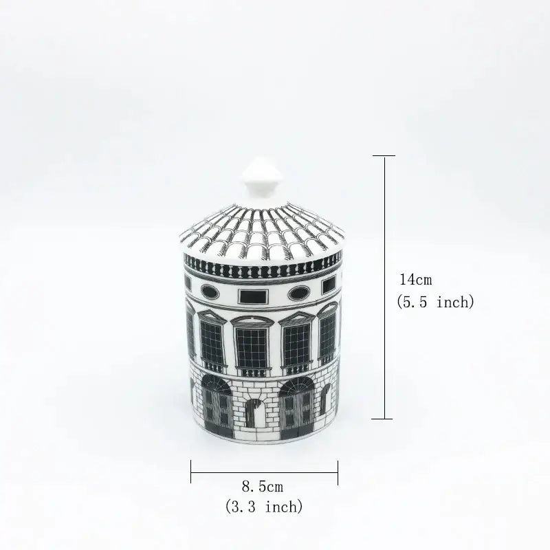 DecorBites™ Ancient Roman Architecture Ceramic Incense Candlestick Luxury Home Ornament