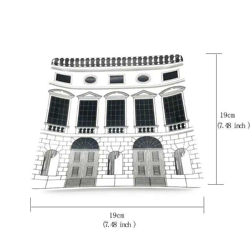 DecorBites™ Ancient Roman Architecture Ceramic Incense Candlestick Luxury Home Ornament
