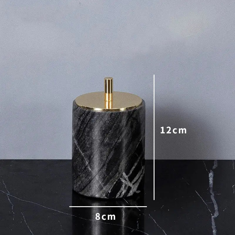 DecorBites™ Ancient Wood Grain Marble Bathroom Set with Luxury Accessories