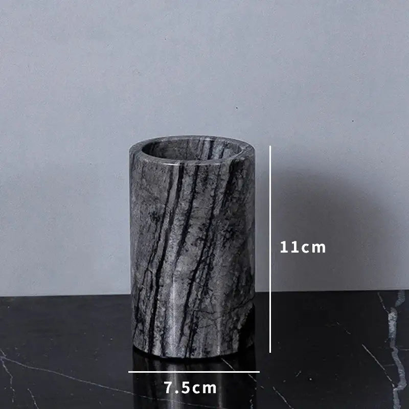 DecorBites™ Ancient Wood Grain Marble Bathroom Set with Luxury Accessories