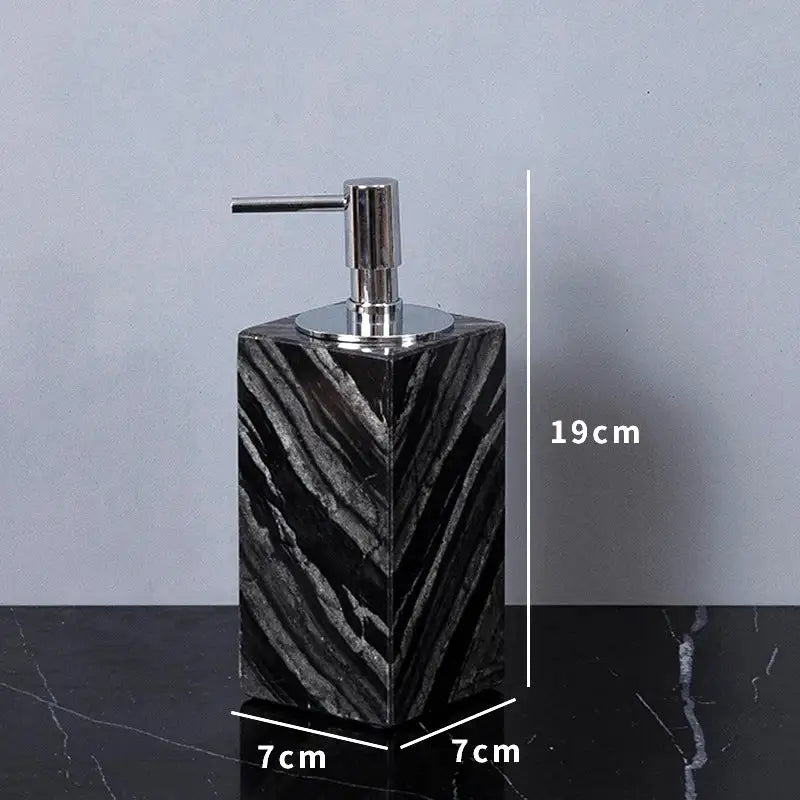 DecorBites™ Ancient Wood Grain Marble Bathroom Set with Luxury Accessories