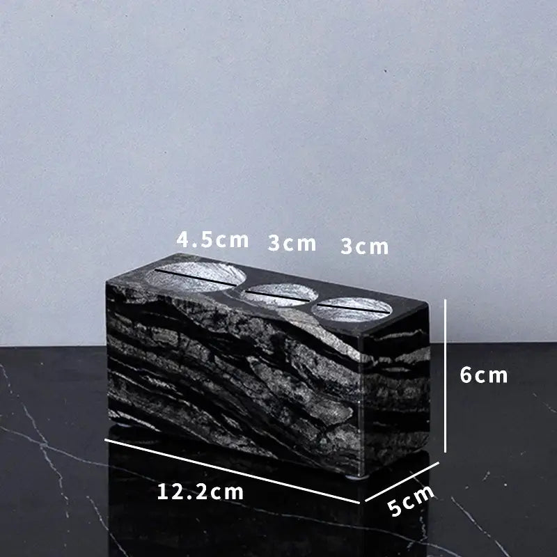 DecorBites™ Ancient Wood Grain Marble Bathroom Set with Luxury Accessories