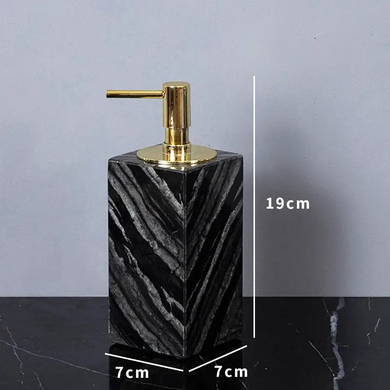 DecorBites™ Ancient Wood Grain Marble Bathroom Set with Luxury Accessories