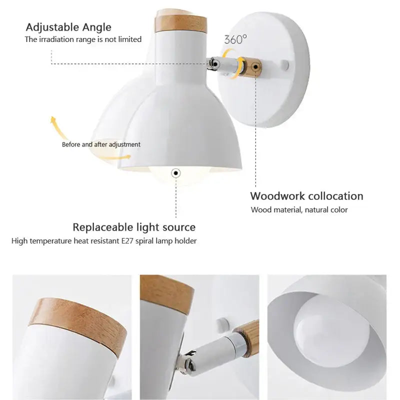 DecorBites™ Angel Adjustable LED Wall Sconce Light for Bedroom Living Room