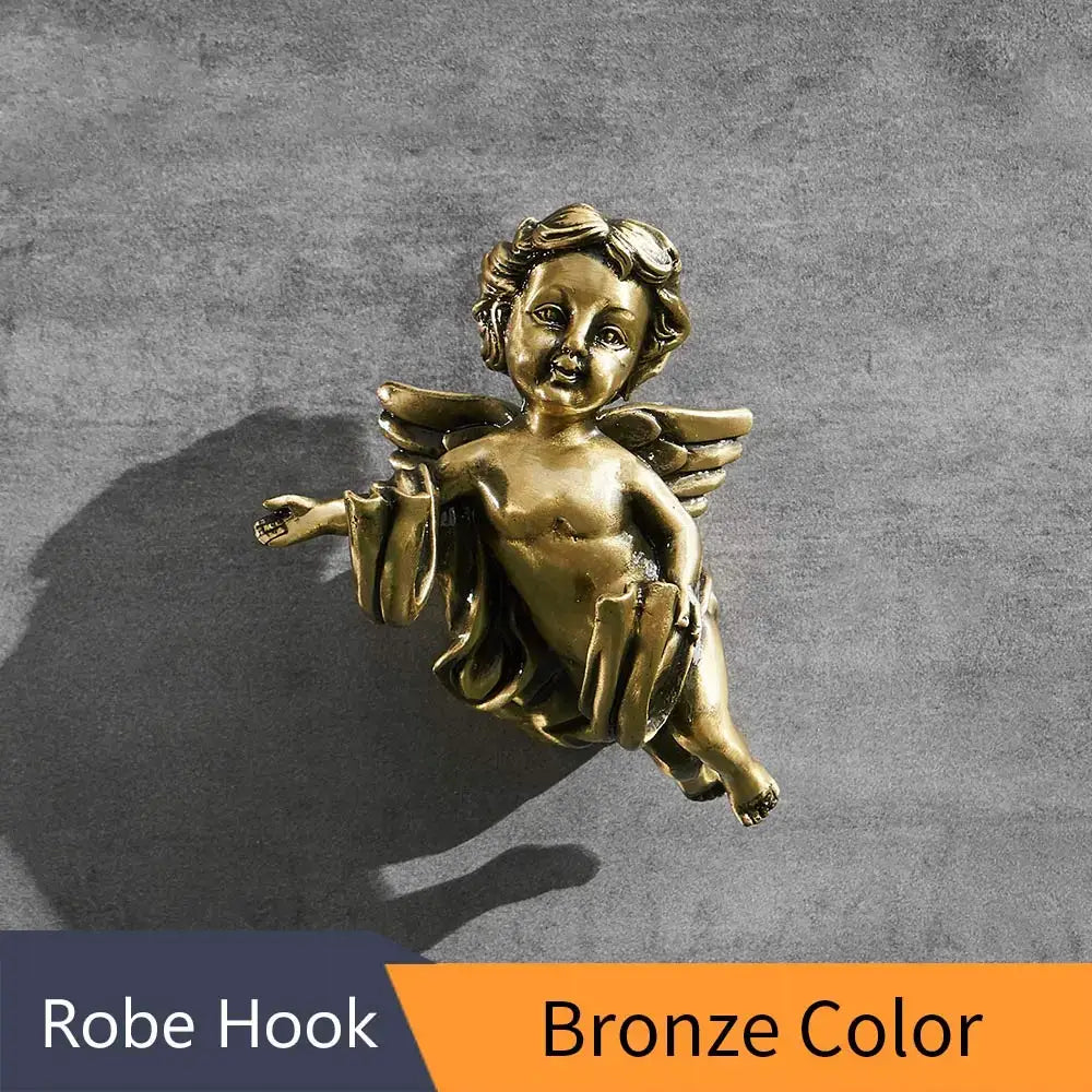 DecorBites™ Angel Brass Towel Hook for Bathroom & Garage Wall Mounted