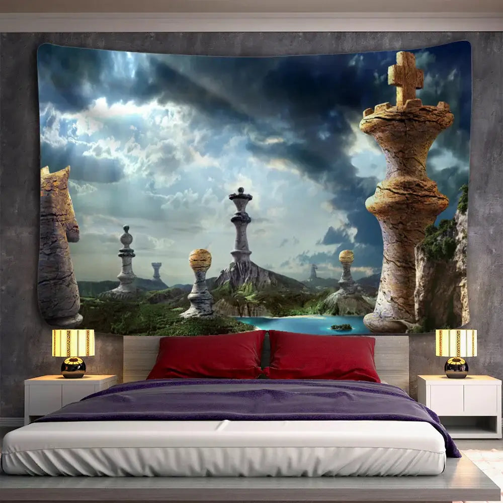DecorBites™ Angel Devil Hell Witchcraft Hippie Psychedelic Halloween Dorm Tapestry