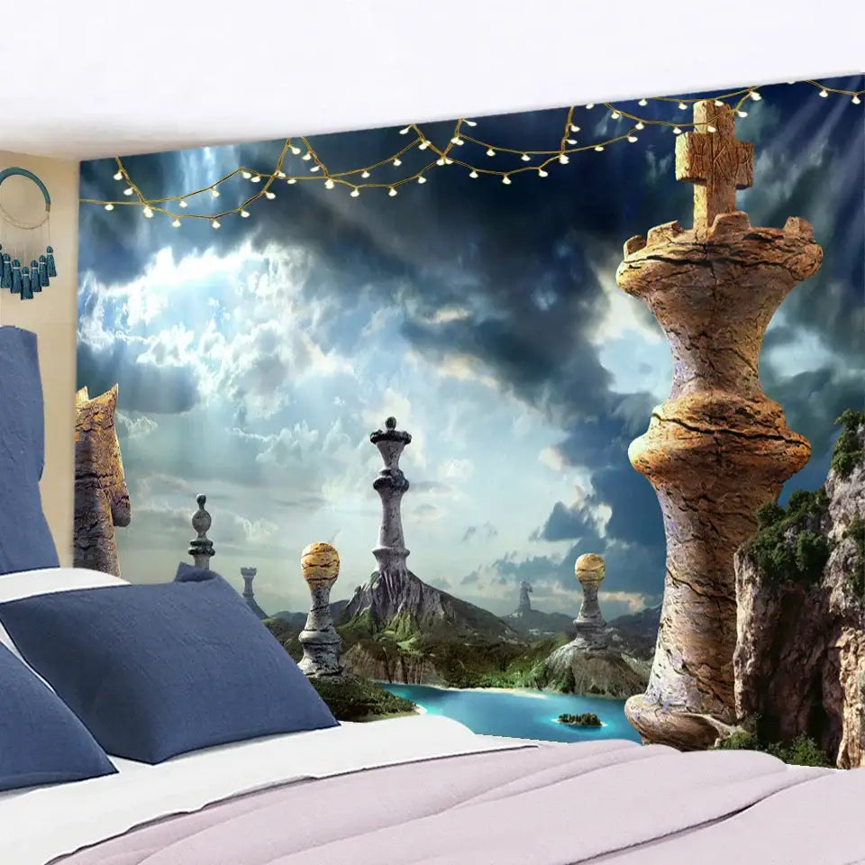 DecorBites™ Angel Devil Hell Witchcraft Hippie Psychedelic Halloween Dorm Tapestry