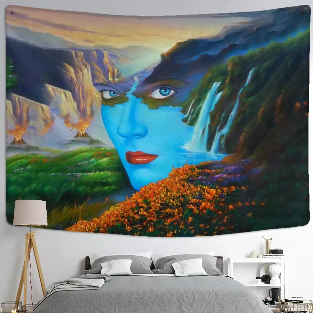 DecorBites™ Angel Devil Hell Witchcraft Hippie Psychedelic Halloween Dorm Tapestry