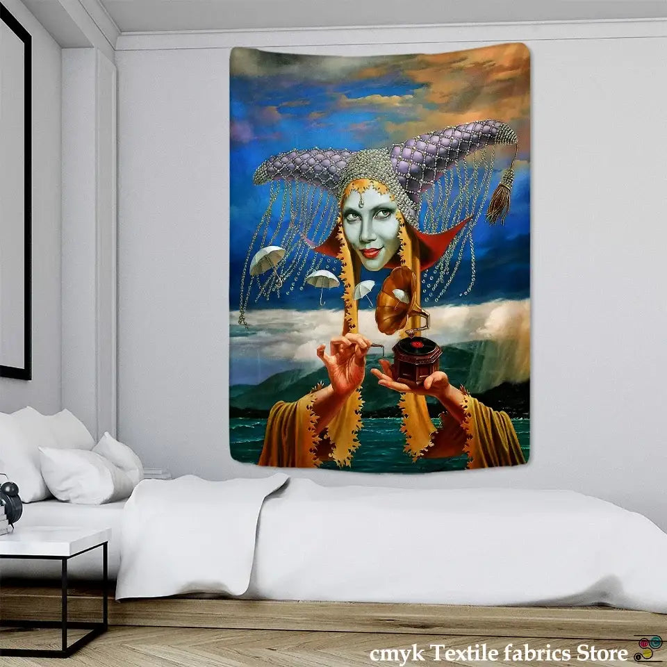 DecorBites™ Angel Devil Hell Witchcraft Hippie Psychedelic Halloween Dorm Tapestry