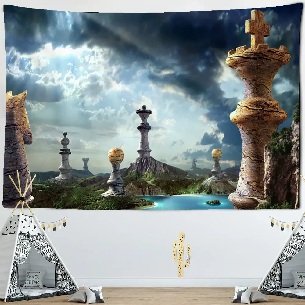 DecorBites™ Angel Devil Hell Witchcraft Hippie Psychedelic Halloween Dorm Tapestry