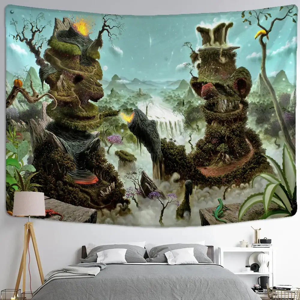 DecorBites™ Angel Devil Hell Witchcraft Hippie Psychedelic Halloween Dorm Tapestry