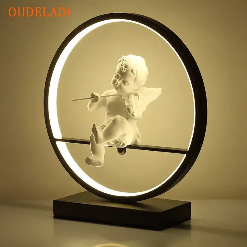 DecorBites™ Angel Doll Bird Table Lamp: Romantic LED Lighting for Home Decor