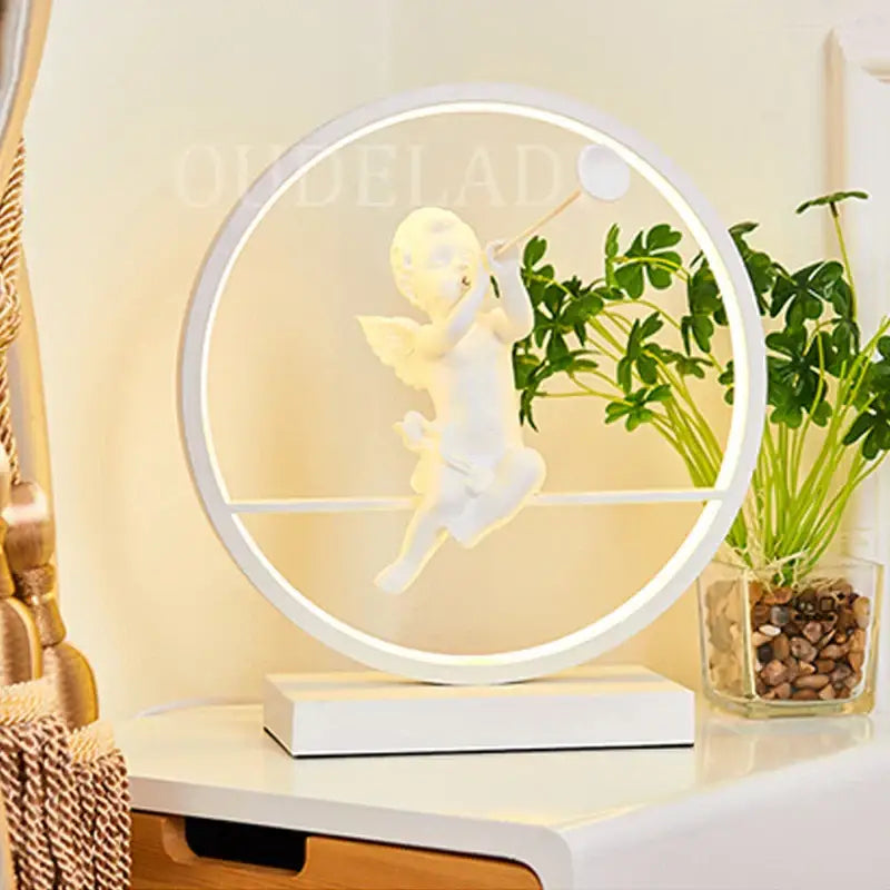 DecorBites™ Angel Doll Bird Table Lamp: Romantic LED Lighting for Home Decor