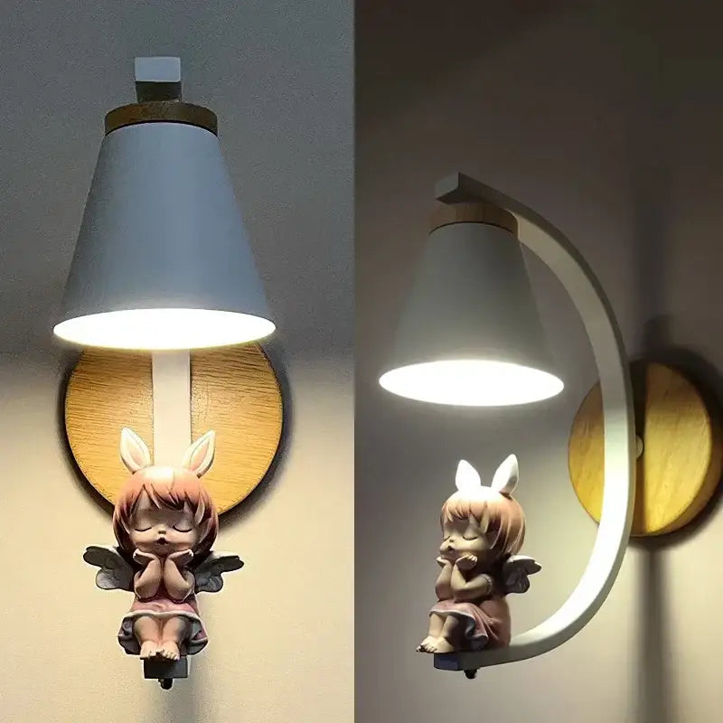DecorBites™ Angel Girl Bedroom Wall Sconces LED Light Fixtures