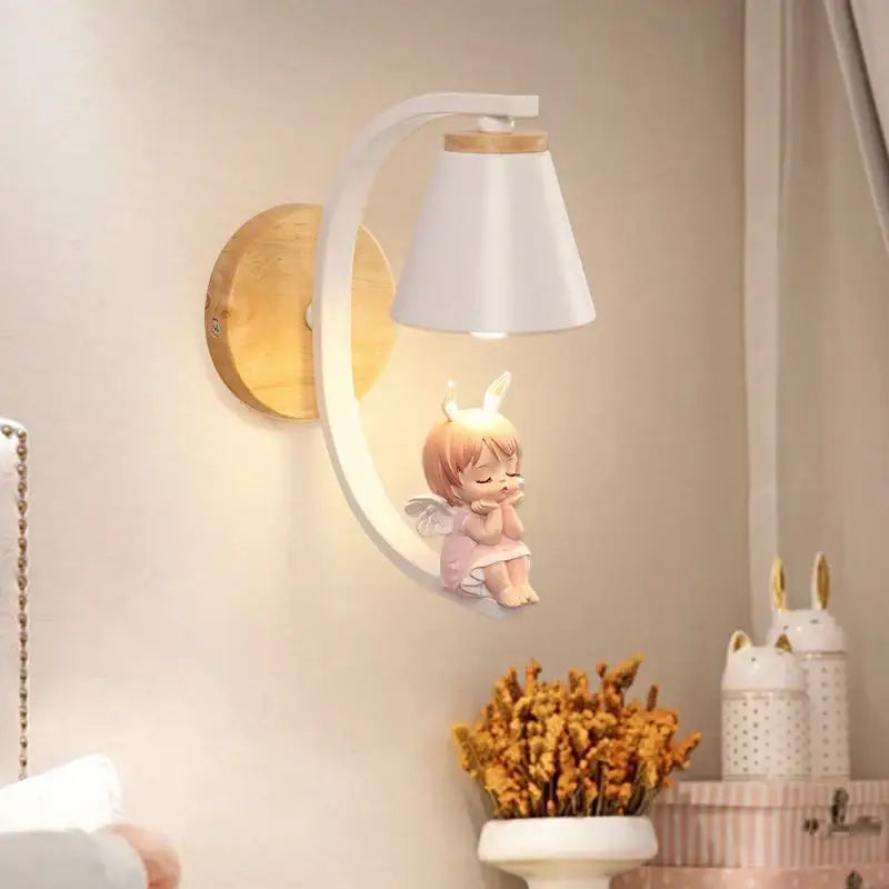 DecorBites™ Angel Girl Bedroom Wall Sconces LED Light Fixtures