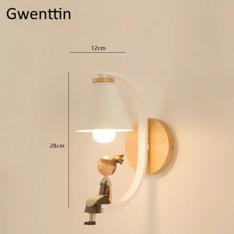 DecorBites™ Angel Girl Bedroom Wall Sconces LED Light Fixtures