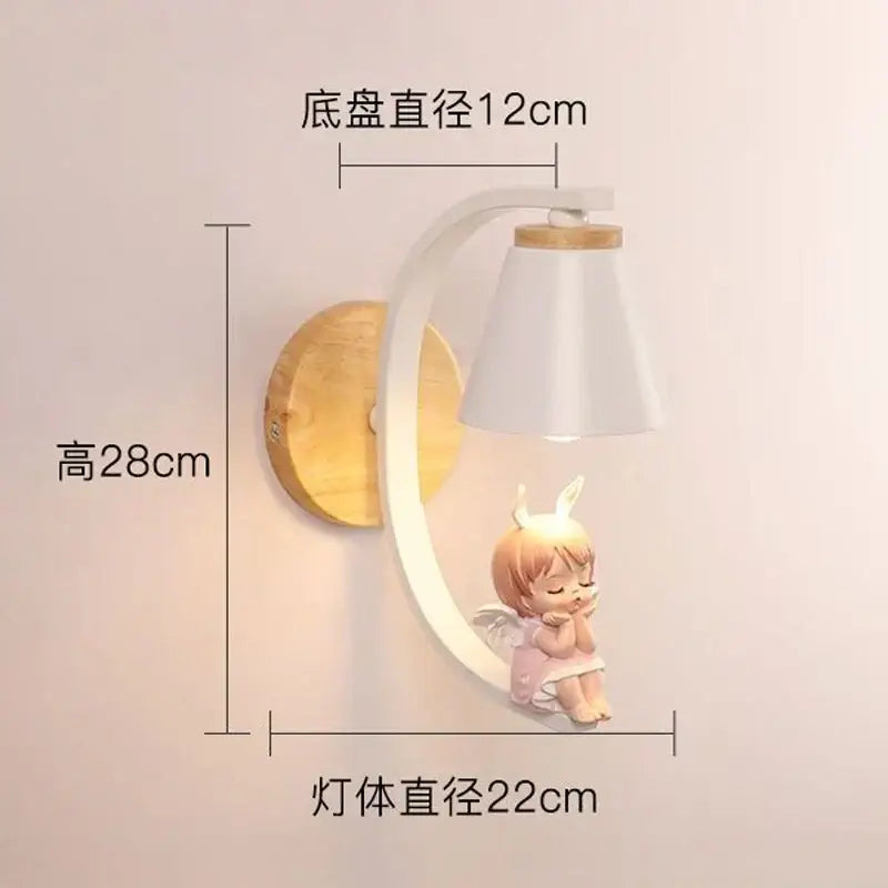 DecorBites™ Angel Girl Bedroom Wall Sconces LED Light Fixtures