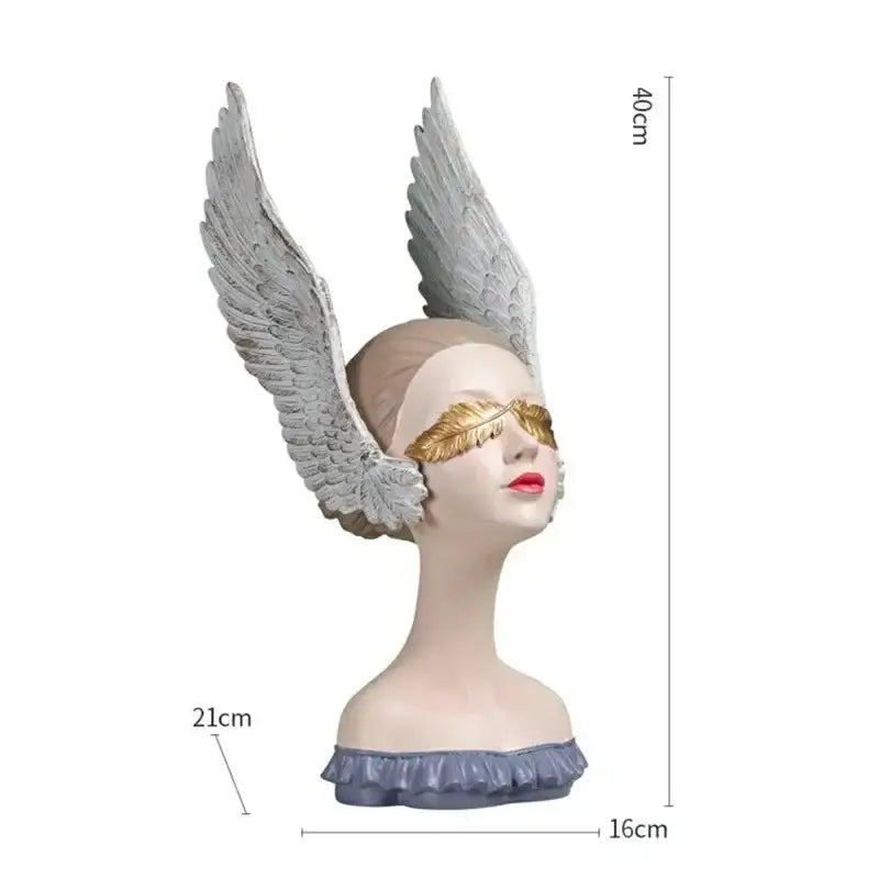 DecorBites™ Angel Girl Statue with Dreams, Room Decor Sculptures, Birthday Gift