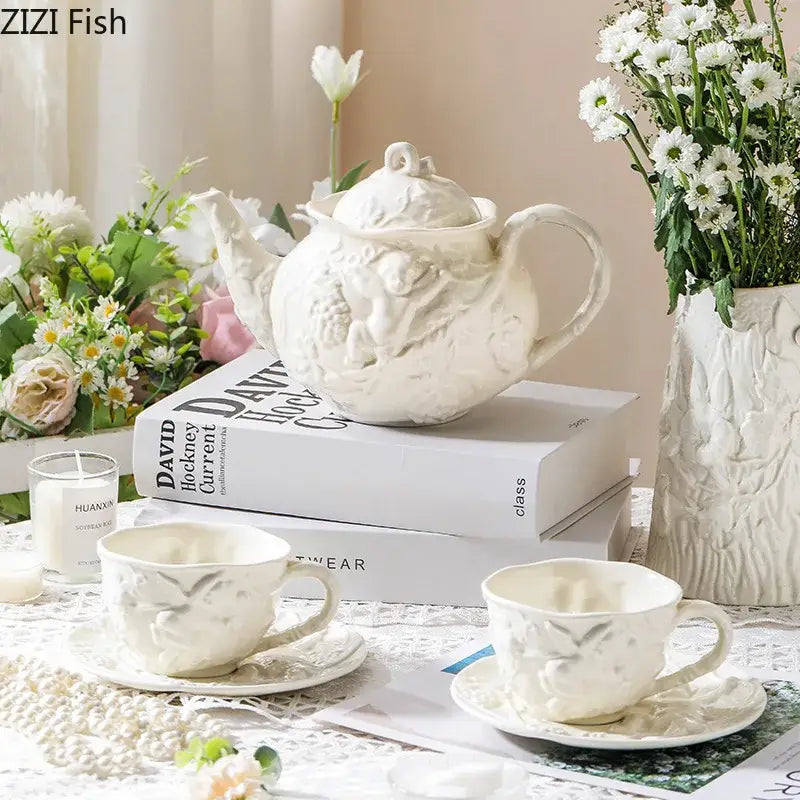 DecorBites™ Angel Relief Ceramic Tableware Set