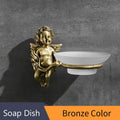 DecorBites™ Angel Style Gold Soap Dish Holder for Bathroom Wall Mounted