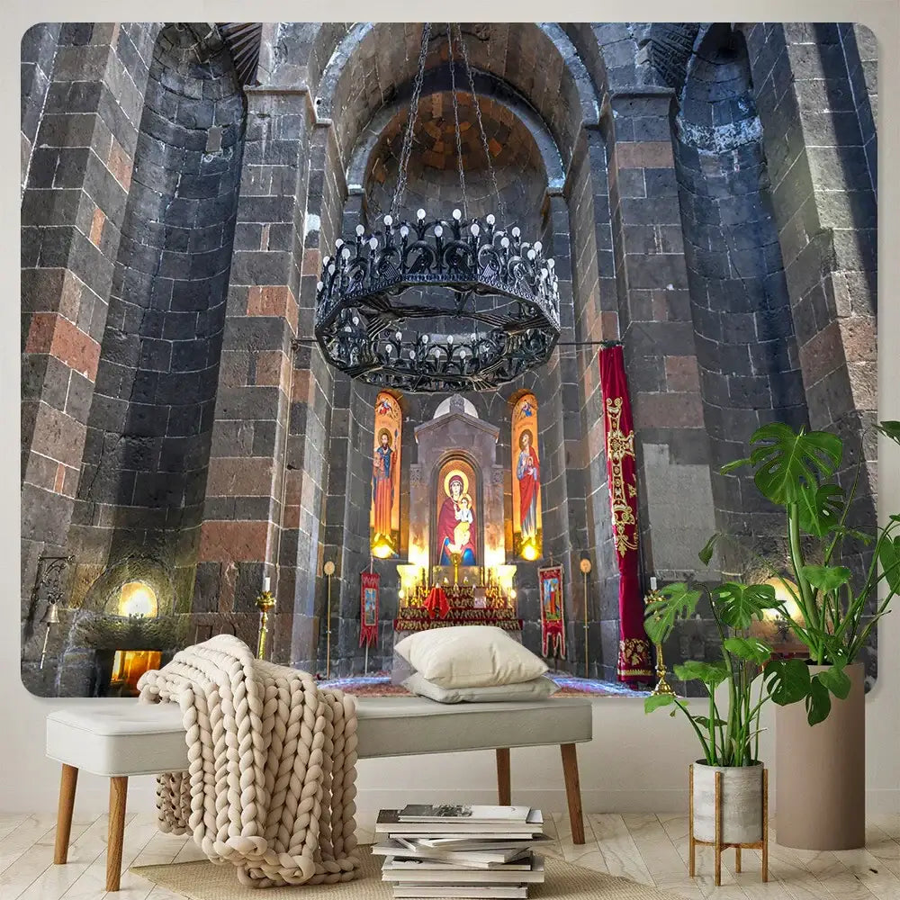 DecorBites™ Angel Tapestry: Church-inspired Boho Wall Decor for Home - Bedding, Sofa, or Blanket