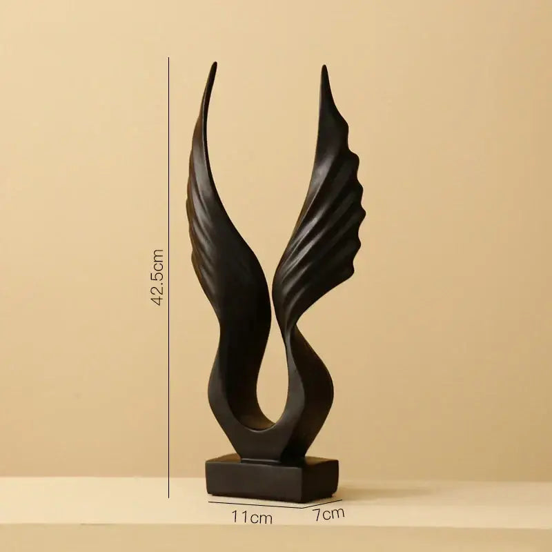 DecorBites™ Angel Wings Sculpture: Nordic Modern Abstract Resin Home Decor Artware