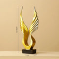 DecorBites™ Angel Wings Sculpture: Nordic Modern Abstract Resin Home Decor Artware