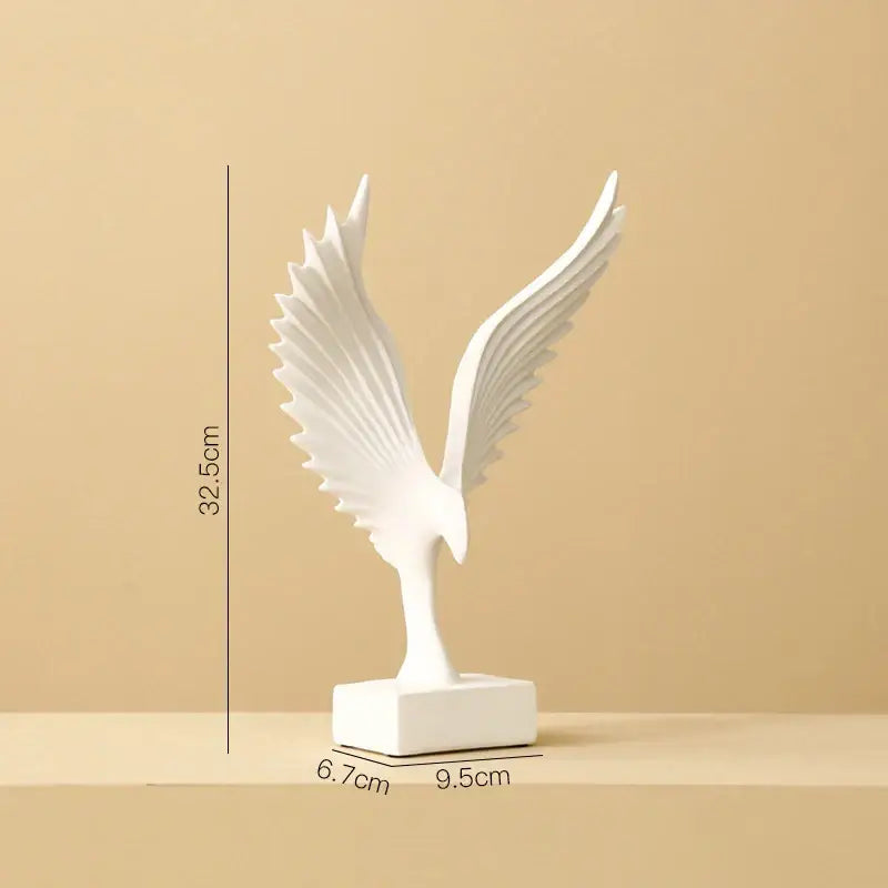 DecorBites™ Angel Wings Sculpture: Nordic Modern Abstract Resin Home Decor Artware