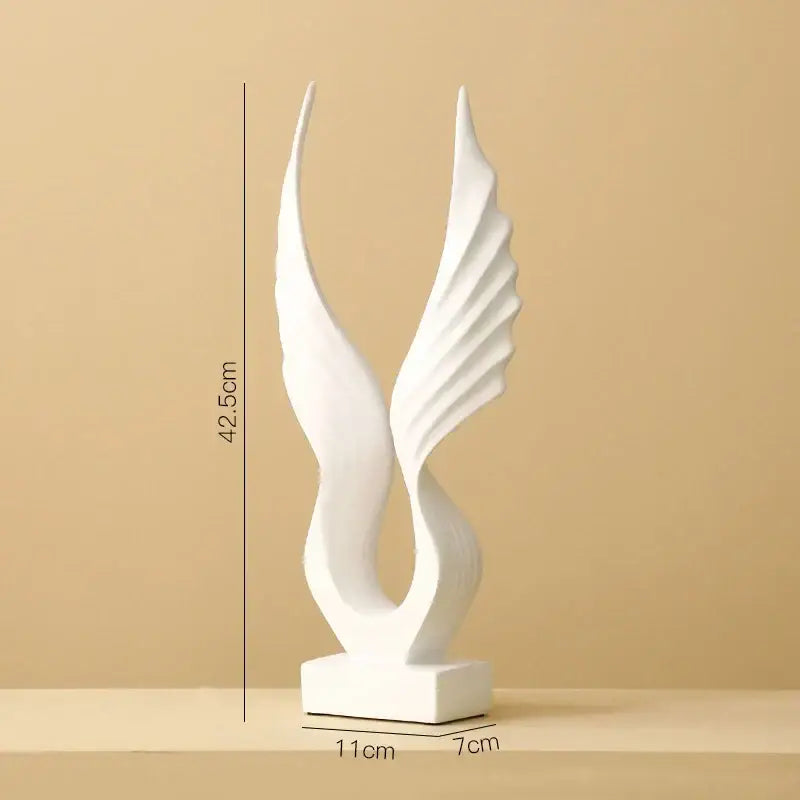 DecorBites™ Angel Wings Sculpture: Nordic Modern Abstract Resin Home Decor Artware