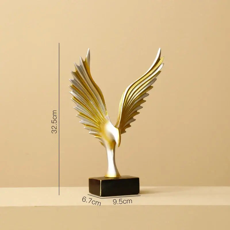 DecorBites™ Angel Wings Sculpture: Nordic Modern Abstract Resin Home Decor Artware