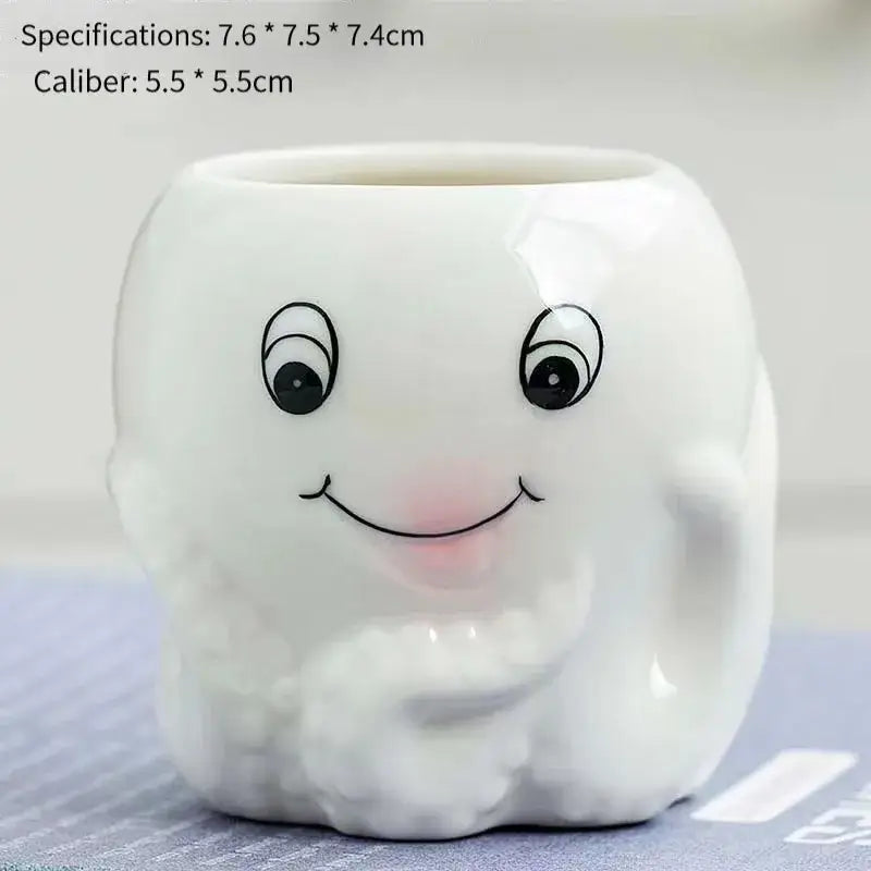 DecorBites™ Animal Cartoon Ceramic Flowerpot for Nursery Planting - Cute Rabbit Elephant Sheep Octopus