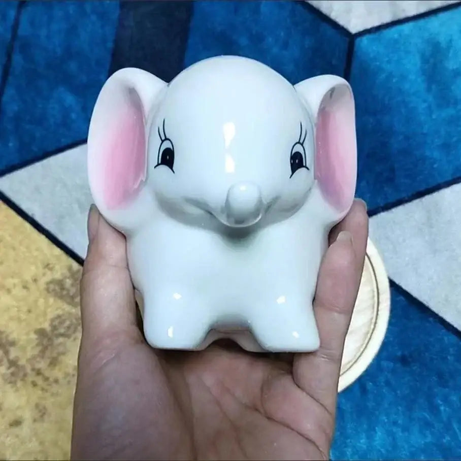 DecorBites™ Animal Cartoon Ceramic Flowerpot for Nursery Planting - Cute Rabbit Elephant Sheep Octopus