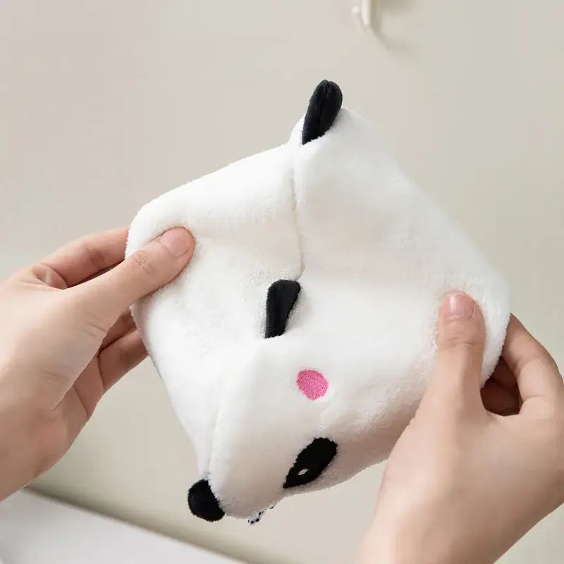 DecorBites™ Animal Hand Towel Set - Cute Panda Koala Child Terry Towels with Hanging Loops