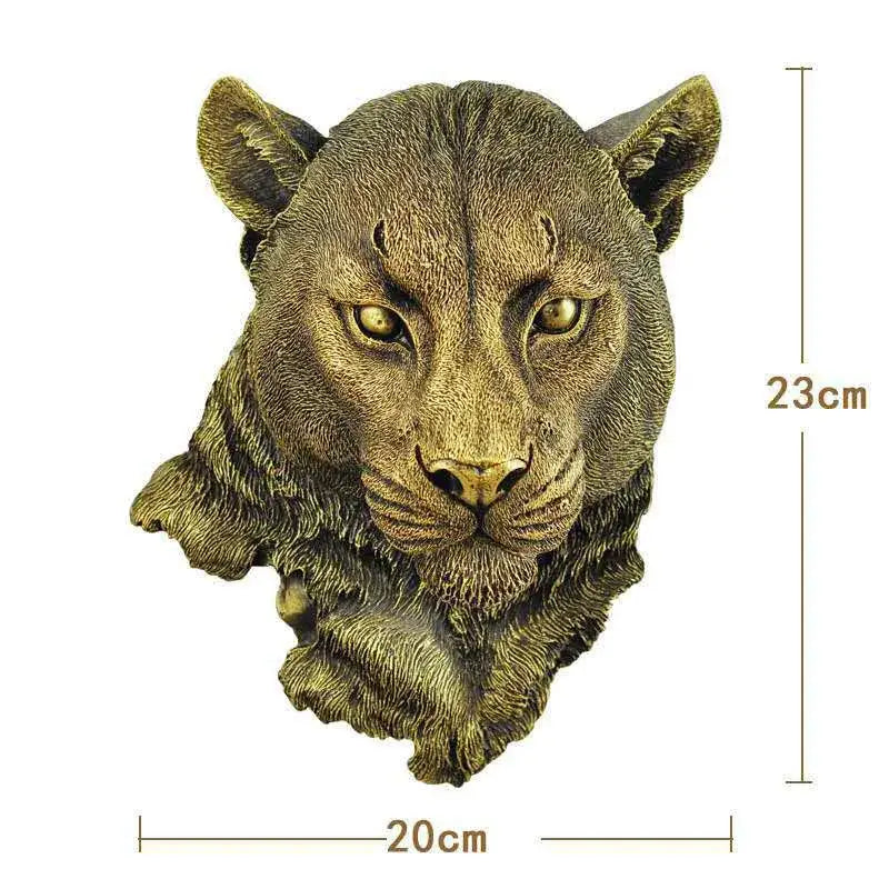 DecorBites™ Animal Head Wall Hanger: Decorative Resin Wildlife Hook Rack Statue