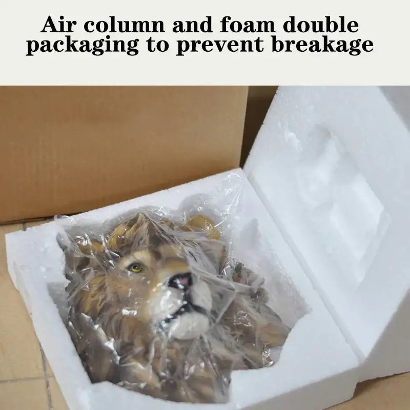 DecorBites™ Animal Head Wall Hanger: Decorative Resin Wildlife Hook Rack Statue