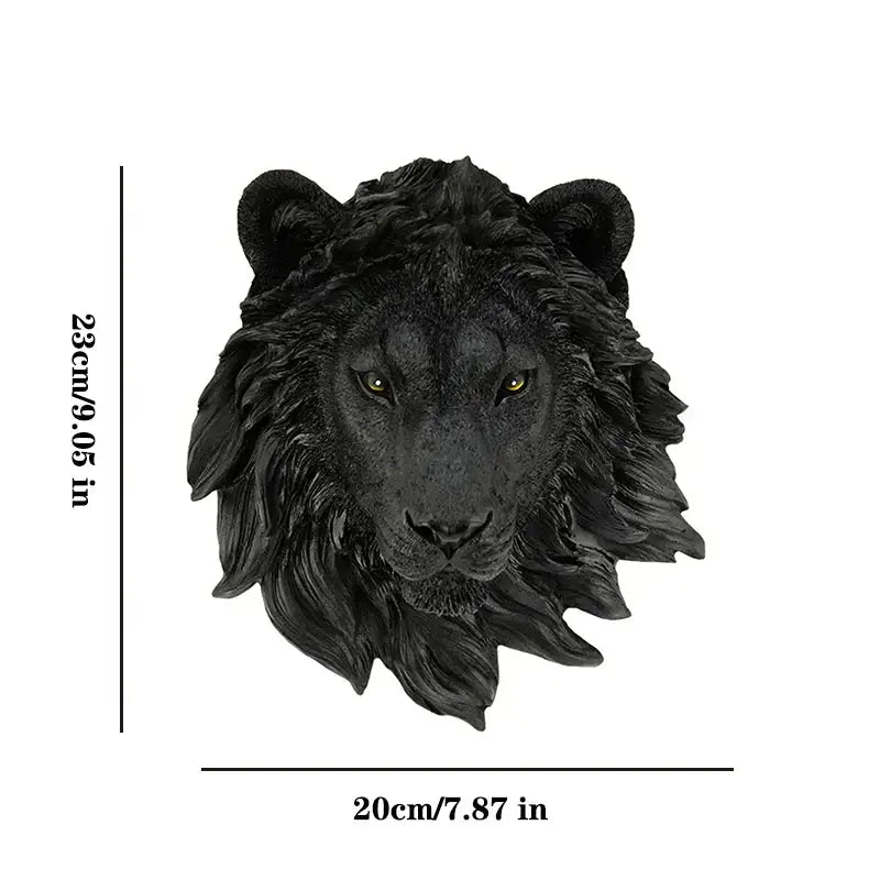 DecorBites™ Animal Head Wall Hanger: Decorative Resin Wildlife Hook Rack Statue