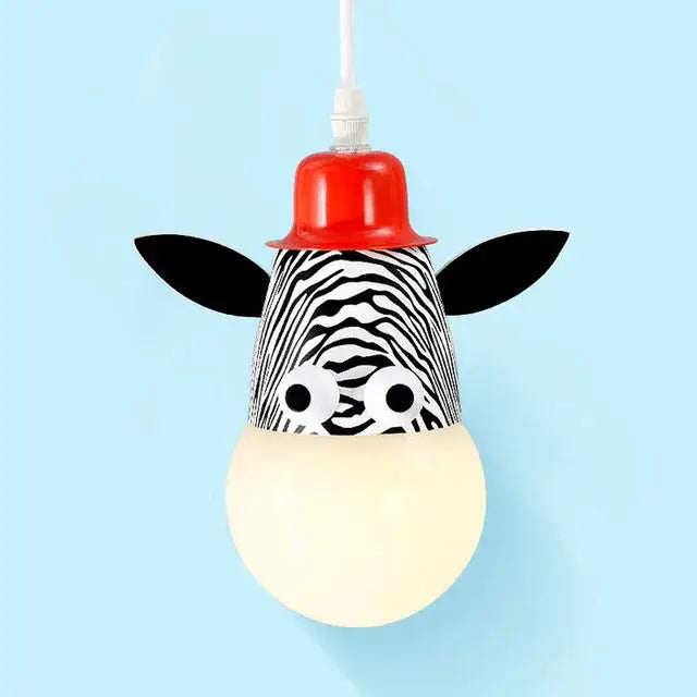 DecorBites™ Animal LED Ceiling Light: Monkey Zebra Giraffe Kids Lamp for Bedroom.
