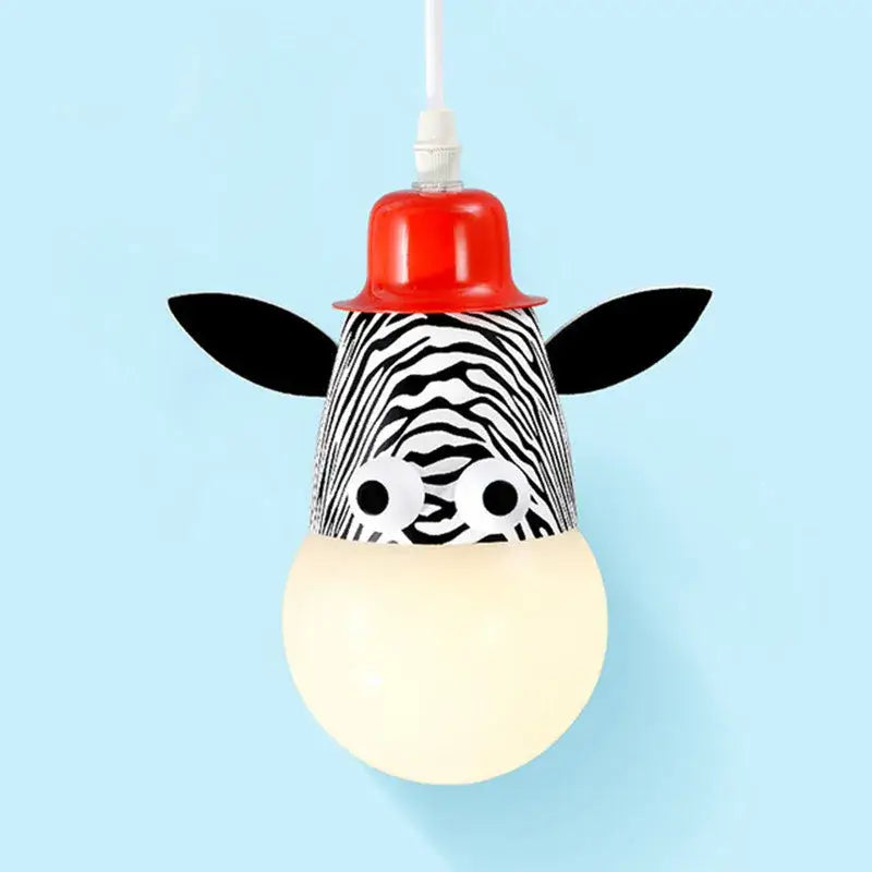 DecorBites™ Animal LED Ceiling Light: Monkey Zebra Giraffe Kids Lamp for Bedroom.