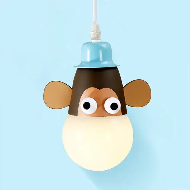 DecorBites™ Animal LED Ceiling Light: Monkey Zebra Giraffe Kids Lamp for Bedroom.