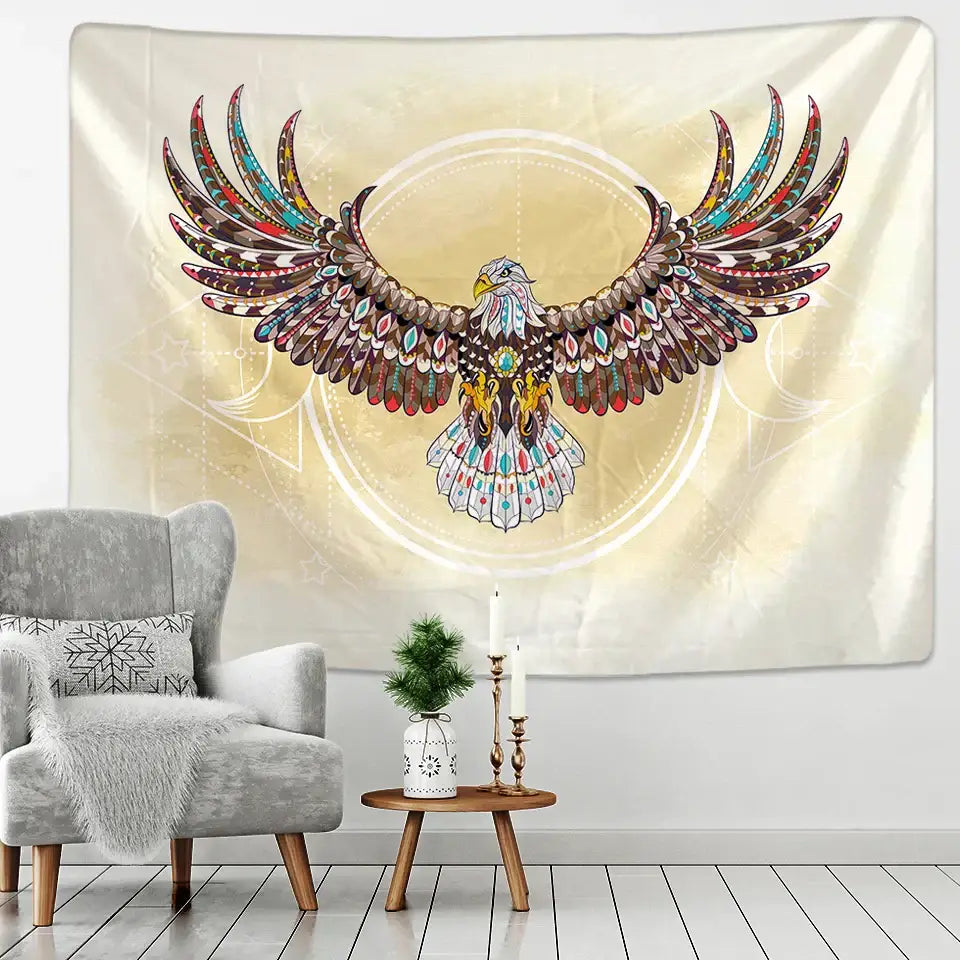 DecorBites™ Animal Mandala Tapestry Wall Hanging Mat Beach Towel Blanket