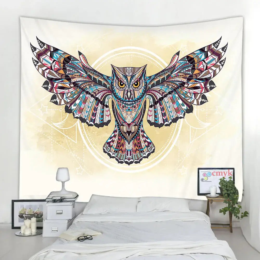 DecorBites™ Animal Mandala Tapestry Wall Hanging Mat Beach Towel Blanket