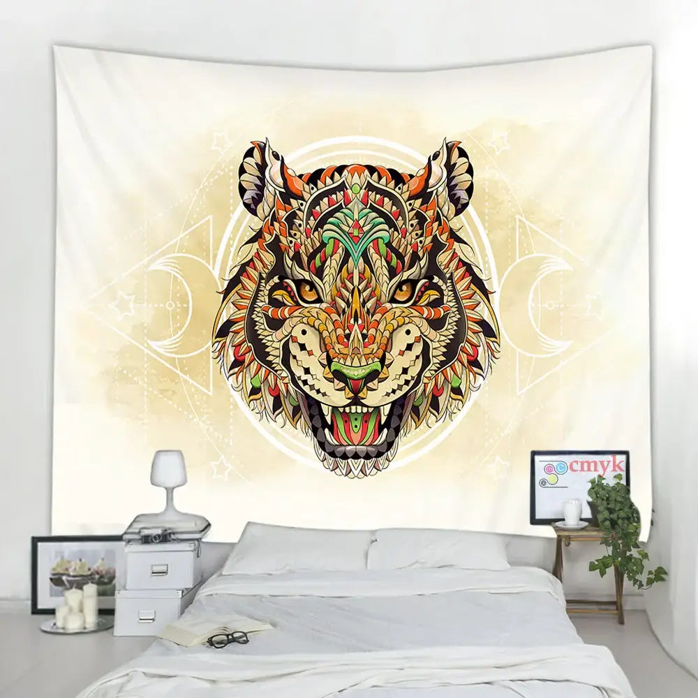 DecorBites™ Animal Mandala Tapestry Wall Hanging Mat Beach Towel Blanket