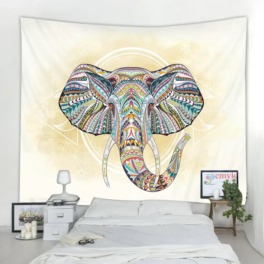 DecorBites™ Animal Mandala Tapestry Wall Hanging Mat Beach Towel Blanket
