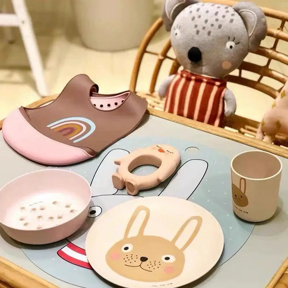 DecorBites™ Animal Print Bamboo Fiber Salad Plate Kitchen Tableware