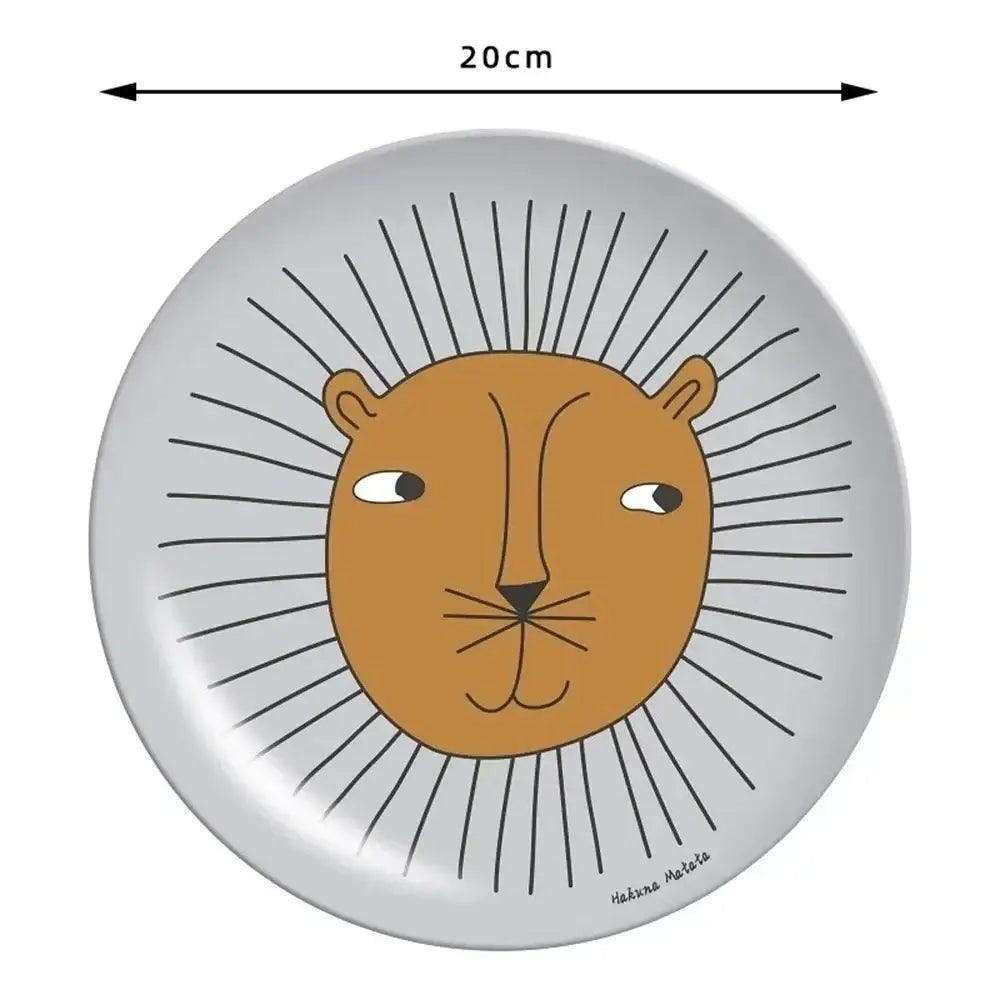 DecorBites™ Animal Print Bamboo Fiber Salad Plate Kitchen Tableware