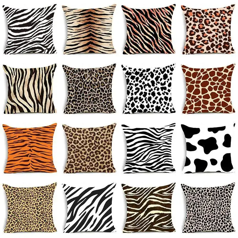 DecorBites™ Animal Print Pillowcase Cushion Cover Home Decoration for Sofa