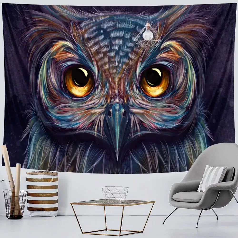 DecorBites™ Animal Psychedelic Tapestry: Bohemian Bedroom Decor & Yoga Mat