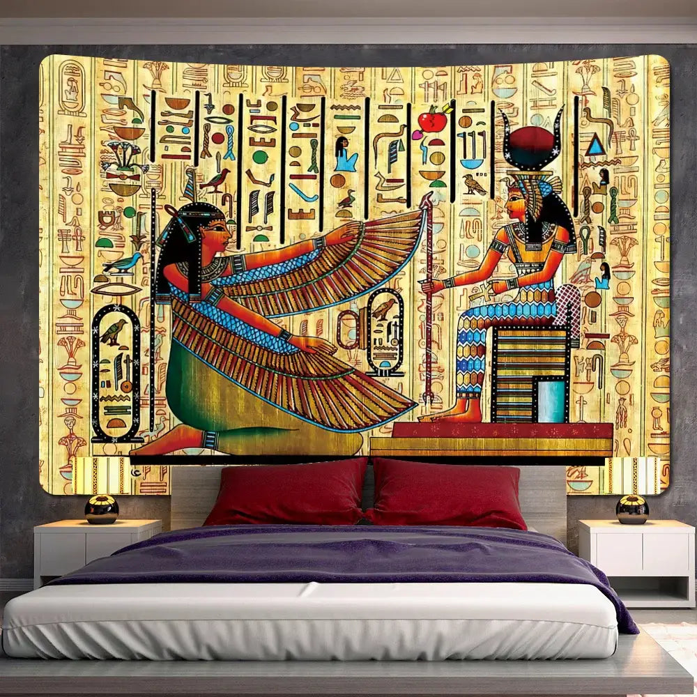 DecorBites™ Animal Psychedelic Tapestry: Hippie Bohemian Home Decor Yoga Mat for Living Room & Bedroom