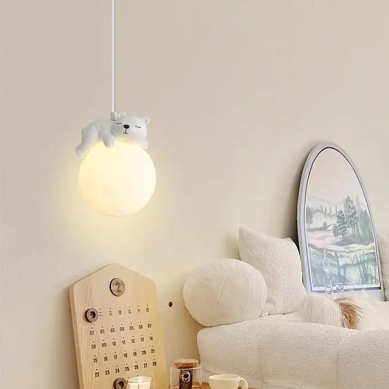 مصابيح قلادة الحيوانات من DecorBites™: ثريا بتصميم دب وأرنب وكلب وخروف لأجواء غرفة الأطفال