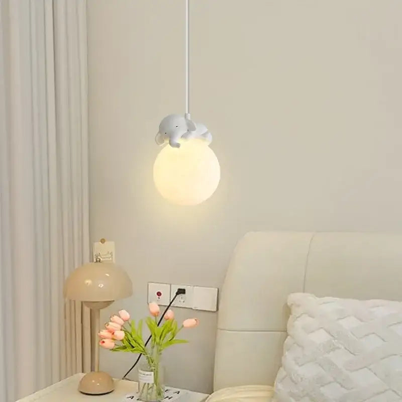 مصابيح قلادة الحيوانات من DecorBites™: ثريا بتصميم دب وأرنب وكلب وخروف لأجواء غرفة الأطفال